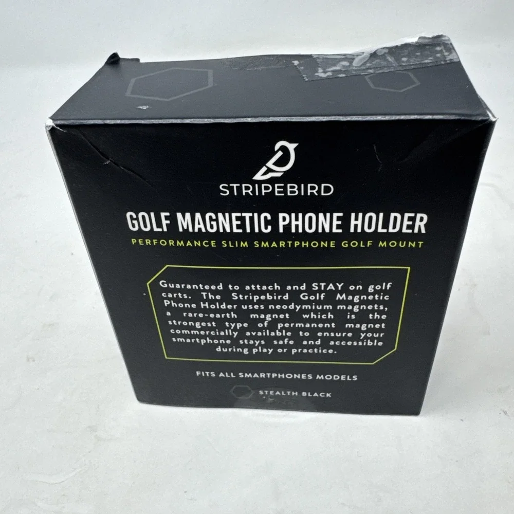 Stripebird Magnetic Golf Cart Phone Holder‎ Graphite Slim Smartphone Mount